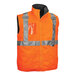 An orange and black Ergodyne Hi-Vis winter jacket with reflective stripes.