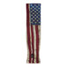 A pair of Ergodyne American flag sun protection arm sleeves with red and white stripes and stars on a blue background.