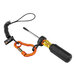 An Ergodyne Squids tool tethering kit with a screwdriver attached to a carabiner.