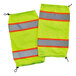 Ergodyne GloWear 8009 Hi-Vis Lime Leg Gaiters with reflective tape on the bottom and grey at the top.