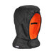 A black Ergodyne hard hat liner with an orange hood.