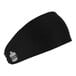 A black Ergodyne Chill-Its evaporative cooling headband with a silver logo.