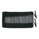 An Ergodyne Arsenal 25-pocket tool organizer roll up in black with grey accents.