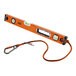 An orange Ergodyne Squids scaffolders tool tethering kit with a level and rope.