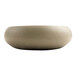 A white cheforward melamine bowl with a gray rim.