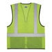 An Ergodyne hi-vis lime mesh vest with black front panel and reflective stripes.