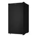 A black Danby reach-in refrigerator with a white background.