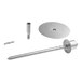 An Avantco stainless steel spit assembly with a disc and a pin.
