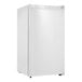 A white Danby reach-in refrigerator with a silver handle.