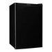 A black rectangular Danby refrigerator with a white handle.