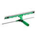 An Unger VisaVersa Pro window washer with a green and black mop and squeegee handle.