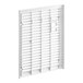 A white plastic Grindmaster Cecilware right-side panel with 2 holes.