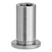 A stainless steel Grindmaster Cecilware 3220 equivalent bearing sleeve with a hole in a silver cylinder.