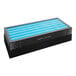 A rectangular Ideal Warehouse air filter with blue HEPA strips.