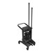 A black Vikan HyGo mobile cleaning station with black handles.