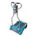 A blue and black Dri-Eaz Rover HVE 112125 high-volume ride-on flood extractor machine with wheels and a handle.