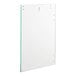 A clear glass panel with 8 holes.