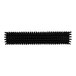 A black Vikan heavy-duty push broom head with soft/stiff bristles.