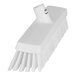 A Vikan white heavy-duty push broom head with soft / stiff bristles.