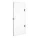 A glass door with a metal handle for a Carnival King countertop food warmer.