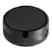 A 38/400 black plastic cap with a heat induction seal liner.