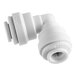 A John Guest white polypropylene pipe fitting.