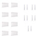 A white Mod-Picket fence with 8 panels and 10 post connectors.