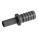 A grey plastic John Guest push-to-connect pipe fitting with a threaded end.