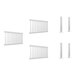 Mod-Traditional white fence railings with bars on a white background.