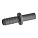 A grey plastic John Guest pipe fitting with a round tube and a grey plastic nut.
