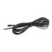 A black temperature probe with a black cable.