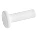 A close-up of a John Guest white polypropylene plug.