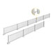 A white Mod-Traditional fence starter kit with 8 fence panels and 10 post connectors.