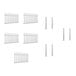 A white Mod-Picket fence with 5 panels and post connectors.