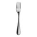 A silver Varick Charleston dinner fork with a white handle.
