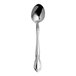 A Varick Flora stainless steel teaspoon with a handle.