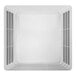 A Broan white rectangular bathroom ventilation fan with a black border.