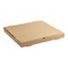 A close-up of a Kraft cardboard pizza box with a lid.
