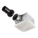 A white Broan bathroom exhaust fan with a vent.