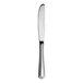 A Varick Charleston stainless steel dessert knife with a silver handle.