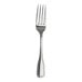 A close-up of a Varick Marina stainless steel salad/dessert fork with a silver handle.