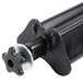 A black plastic tube with a metal knob.