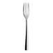 A close up of a Varick Origin stainless steel dinner fork with a silver handle.