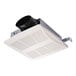 A white Broan Lo-Profile bathroom exhaust fan installed in a white ceiling.