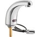 A silver Waterloo hands-free sensor faucet with a black cord.