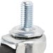 A close-up of Traulsen swivel stem caster screws.