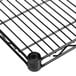 A black Metro Super Erecta wire shelf.