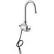 A silver Waterloo hands-free electronic faucet with a gooseneck spout.