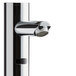 A chrome Waterloo hands-free sensor faucet with a black handle.