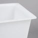 A white square container with a lid holding a Hobart Julienne Liftout Unit.